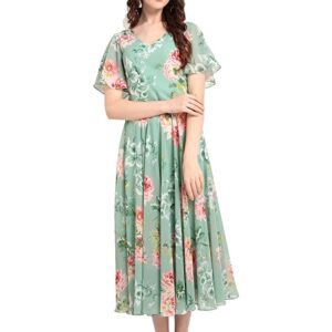 RARE Women's Synthetic a-line Knee-Long Dress