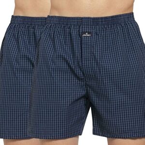 Jockey Men's Cotton Boxer Shorts(Pack of 2) (1222-0210-ASSTD Assorted L_Dark Assorted_L)